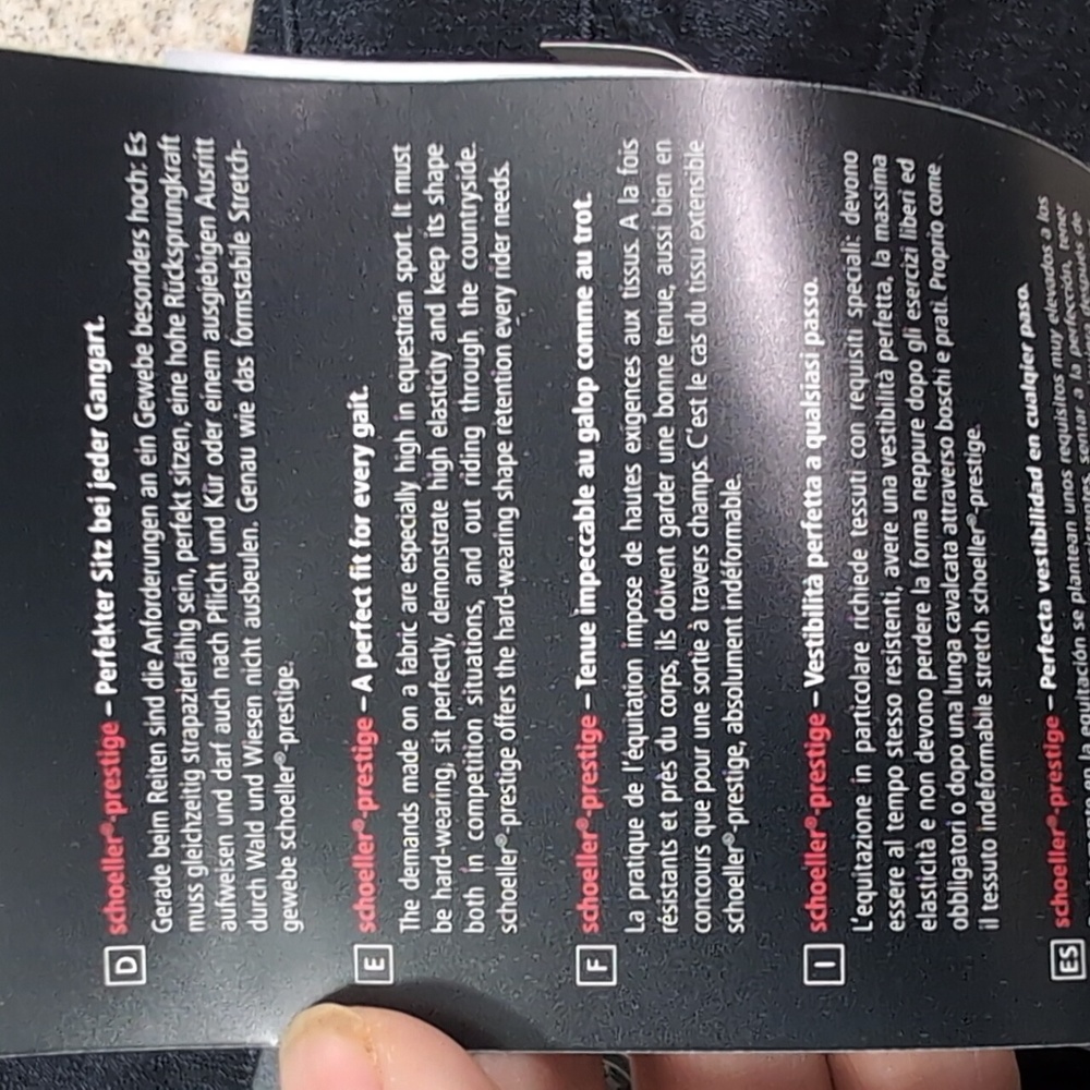 Ona Schoeller Prestige Equestrian Riding Pants NWT, Sz 28x32 - Picture 16 of 16